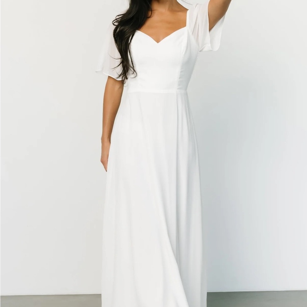 Elegant White Maxi Dress- Baltic Born Sierra Sweetheart Maxi
